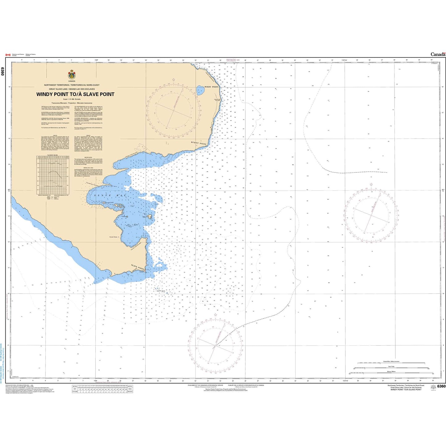 Paradise Clay CAN6360 CHS Chart Windy Point to/ Slave Point