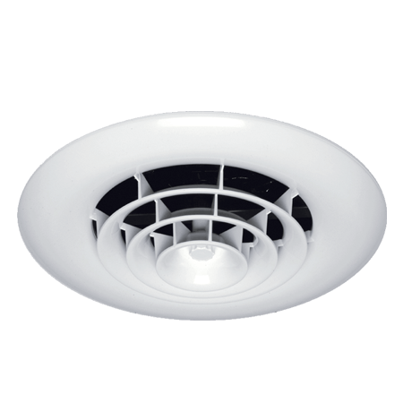 Havaco HT-GB-R1 Round Ceiling Diffuser with 8" Register Boot