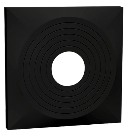 Havaco HT-2X2-PSPLBE-BK 2'x2' Plaque Supply with Bulls-Eye Back (Black)