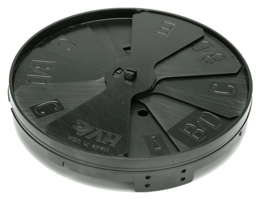 Havaco HT-CCGB-R1BD Capital Crown Round Ceiling Diffuser and 8" Register Boot with Rotary Damper