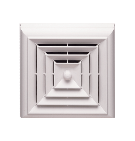 Havaco HT-CCGRB-S1D Capital Crown Square Ceiling Diffuser and Reducing Boot with Rotary Damper