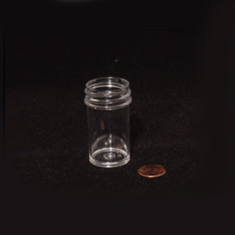 Globe Scientific 6364 Jar Wide Mouth 26mL (7/8oz) PS 33mm Opening 1 x 1 7/8" (Screw Cap Packaged Separately)