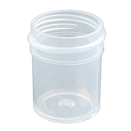 Globe Scientific 6387 Jar Wide Mouth 240mL (8oz) PP 70mm Opening 2 7/16 x 3 3/8" (Screw Cap Packaged Separately)