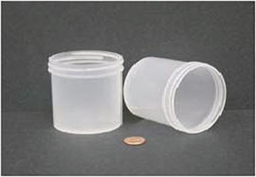 Globe Scientific 6383 Jar Wide Mouth 180mL (6oz) PP 70mm Opening 2 7/16 x 2 5/8" (Screw Cap Packaged Separately)