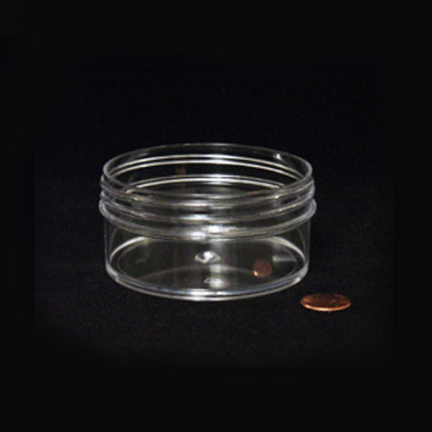 Globe Scientific 6390 Jar Wide Mouth 120mL (4oz) PS 89mm Opening 3 3/16 x 1 3/8" (Screw Cap Packaged Separately)