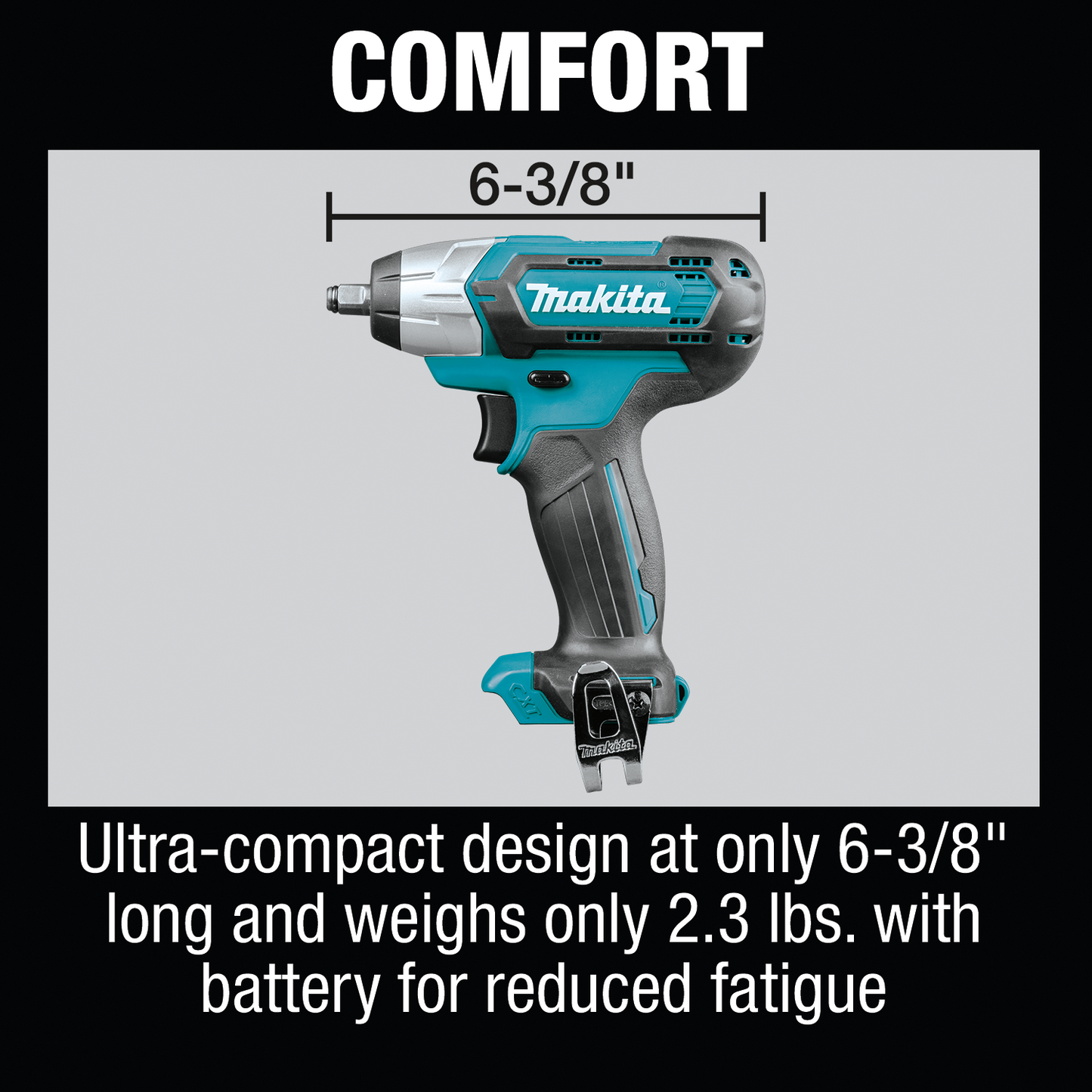 Makita WT02Z 12V Max Cxt® Lithiumion Cordless 3/8" Sq. Drive Impact Wrench, Tool Only