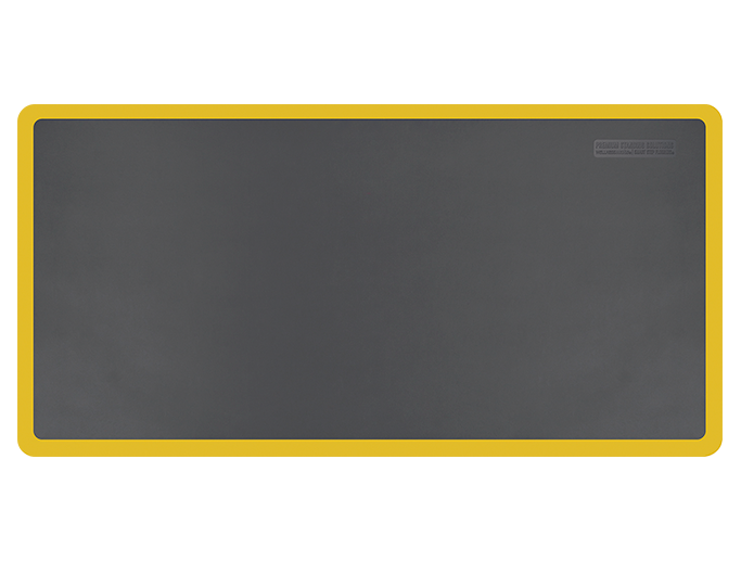 Smart Step 63SSGRYY Supreme Premium Performance Anti-Fatigue Mat, 6' x 3' x 3/4", Gray w/ Yellow Border