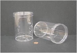 Globe Scientific 6400 Jar Wide Mouth 600mL (20oz) PS 89mm Opening 3 1/8 x 5" (Screw Cap Packaged Separately)
