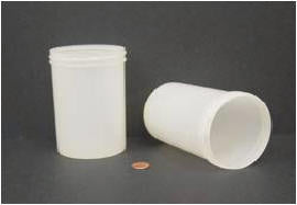 Globe Scientific 6376 Jar Wide Mouth 120mL (4oz) PS 58mm Opening 1 15/16 x 2 5/8" (Screw Cap Packaged Separately)