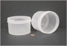 Globe Scientific 6376 Jar Wide Mouth 120mL (4oz) PS 58mm Opening 1 15/16 x 2 5/8" (Screw Cap Packaged Separately)