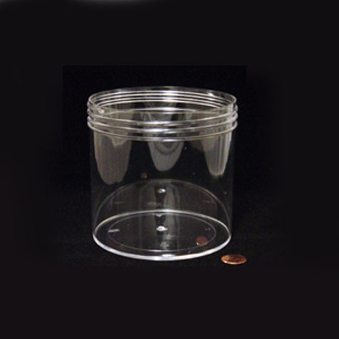 Globe Scientific 6406 Jar Wide Mouth 960mL (32oz) PS 120mm Opening 4 3/8 x 3 3/4" (Screw Cap Packaged Separately)