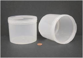 Globe Scientific 6376 Jar Wide Mouth 120mL (4oz) PS 58mm Opening 1 15/16 x 2 5/8" (Screw Cap Packaged Separately)