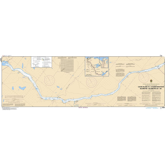 Paradise Clay CAN6408 CHS Chart Cache Island to/ Rabbitskin River Kilometre 233 / Kilomètre 301