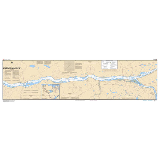 Paradise Clay CAN6410 CHS Chart Fort Simpson to/ Trail River Kilometre 330 / Kilometre 390