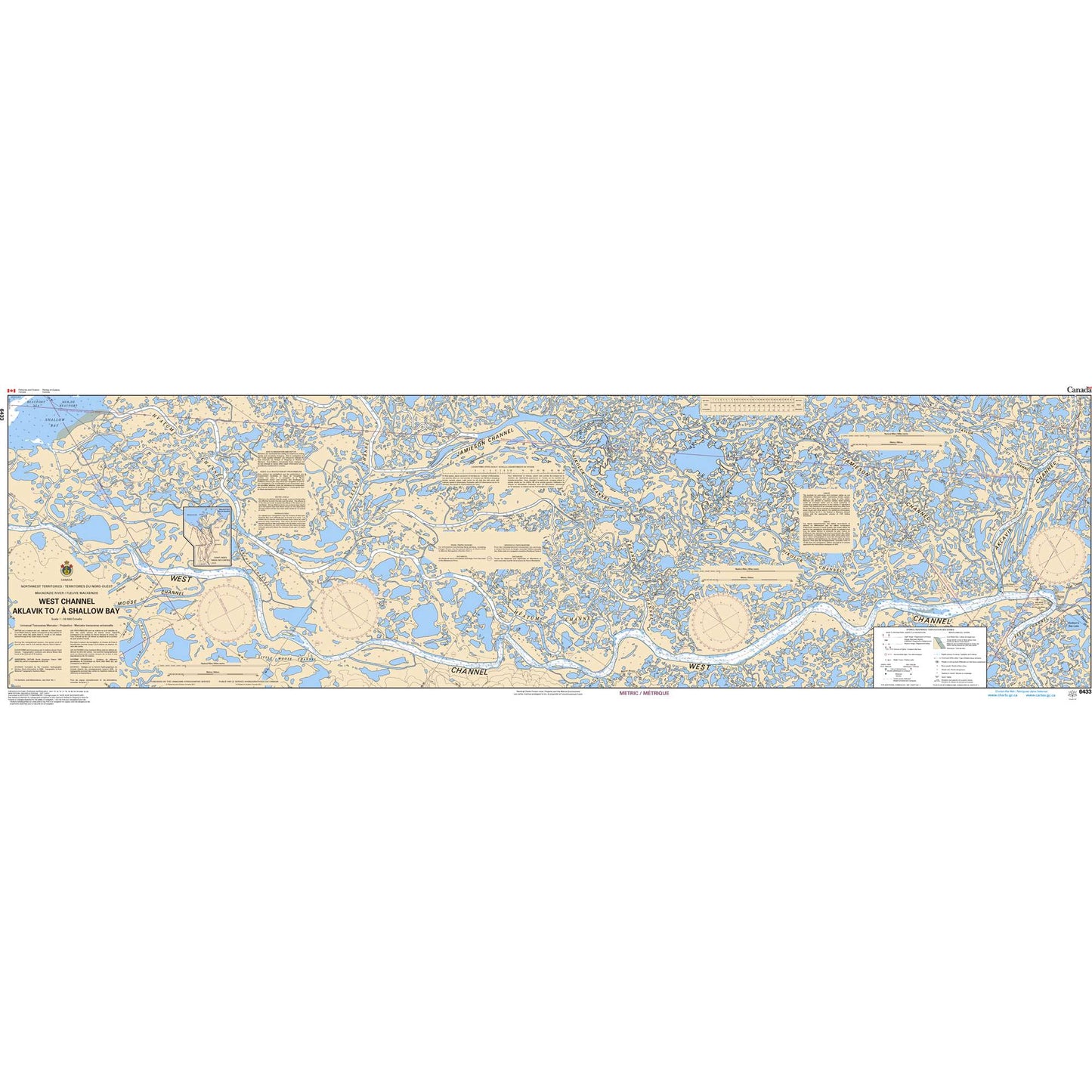 Paradise Clay CAN6433 CHS Chart West Channel, Aklavik to/ Shallow Bay