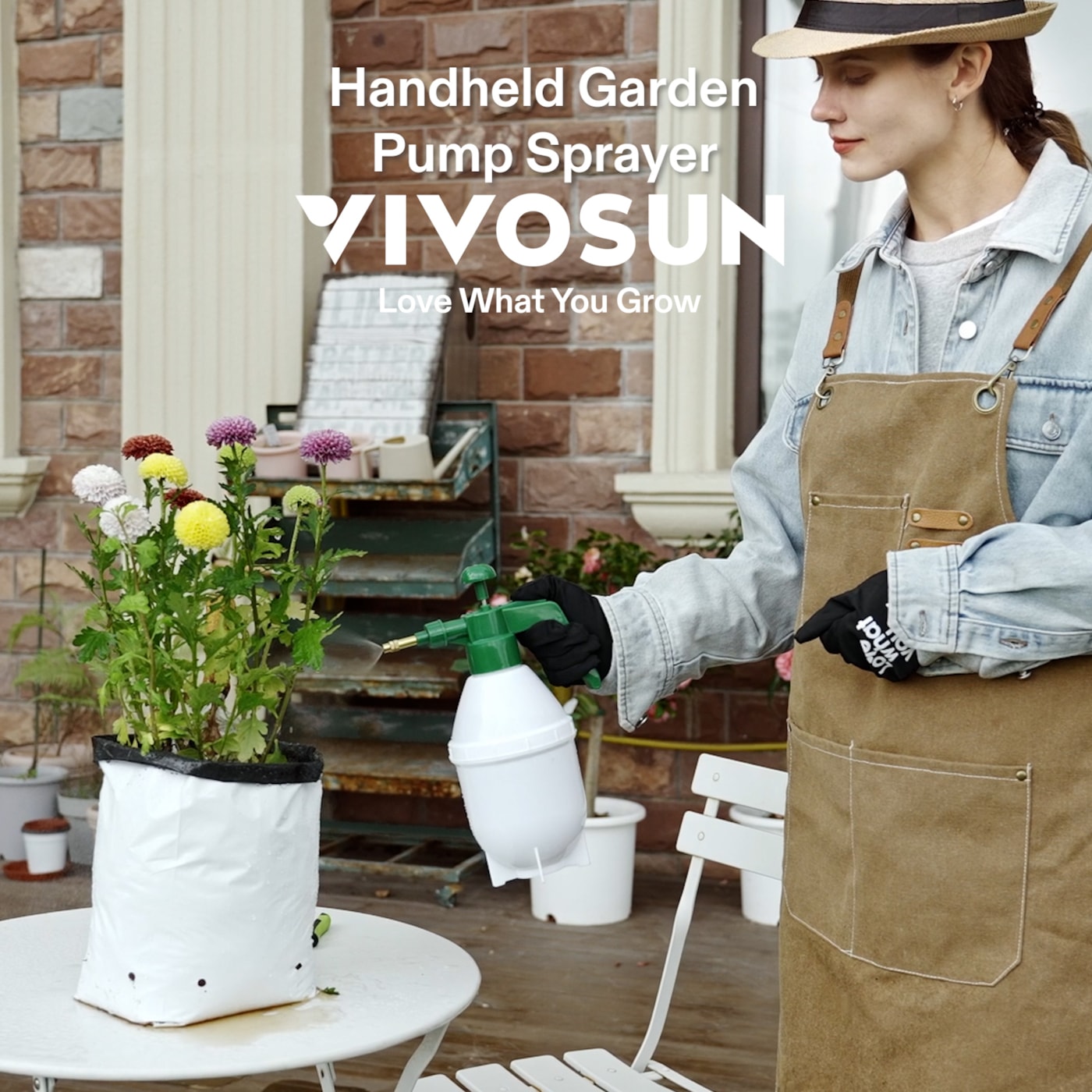 Vivosun 0.2 Gallon Handheld Garden Pump Sprayer (0.8L Green)