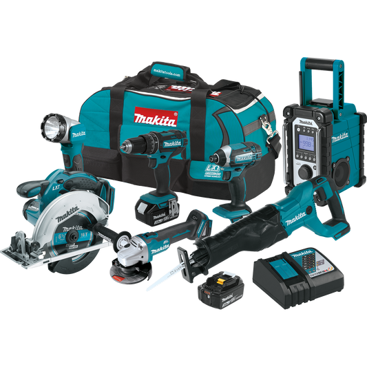 Makita XT704 18V LXT® Lithium‘Ion Cordless 7‘Pc. Combo Kit (3.0Ah)