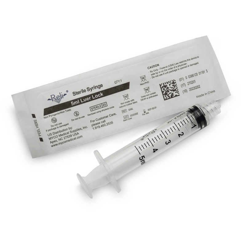 Myco Medical S20ML - RELI® Conventional Luer Lock Syringe, Sterile, 20 mL - UOM 50/BX