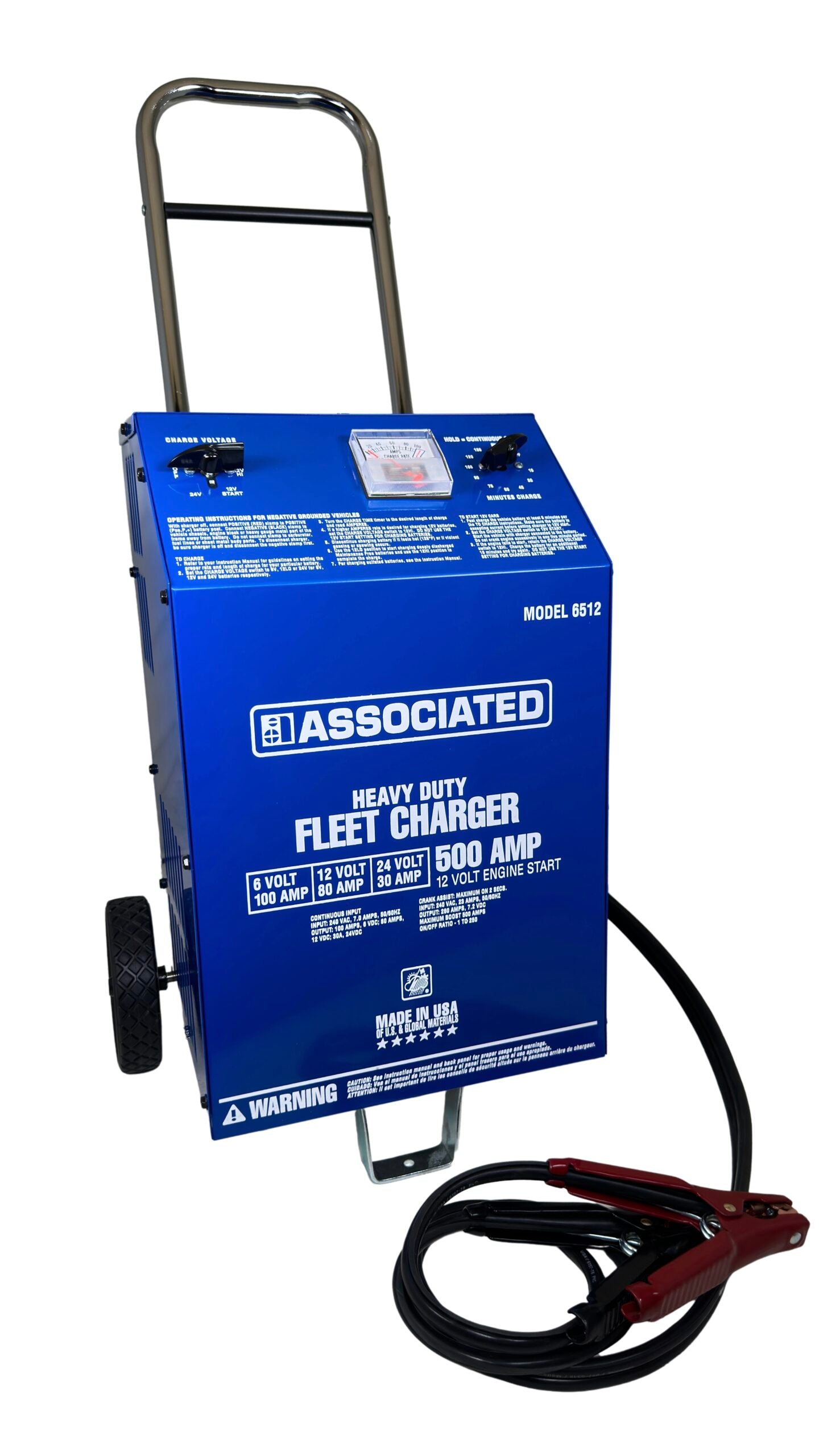 Associated Equipment 6512 Charger, 6/12/24V, 50/60 Hz 230V(International)