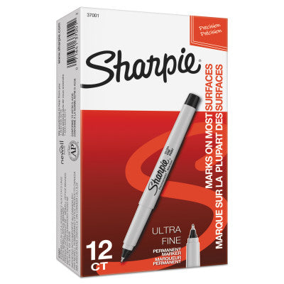 Sanford 37001 Sharpie Ultra Fine Blackmarker (12 MKR)