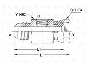 Brennan 6564-06-06-04 06MJ-06FJs-04Forb Gauge Port Branch Tee