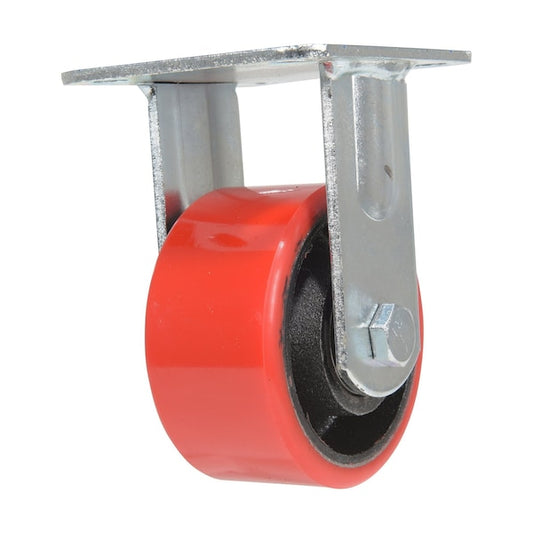 Vestil CST-VE-4X2PU-R Polyurethane Rigid Caster 4 In. Diameter x 2 In. Width 792 Lb. Capacity Red/Black