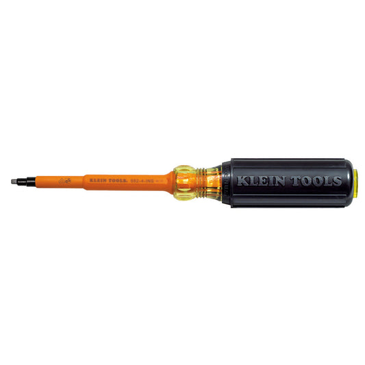 Klein Tools 662-4-INS Insulated Screwdriver, #2 Square, 4'' Shank