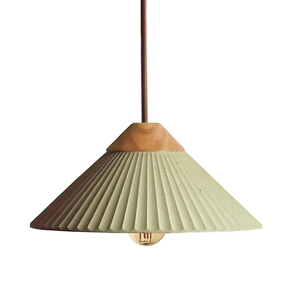 Euri Lighting EIN-HL2OG-1100 Artisan Concrete Collection Summit Mountain Pendant Fixture, Olive Green