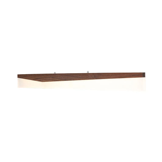 Euri Lighting EWD4-20W113w Artisan Wood Collection Smoke Reflection 20-Watt 4 ft. Linear Pendant