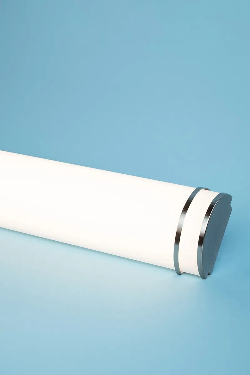 Euri Lighting EIN-VL19FR-2000e Residential LED CA Compliant 28-Watt 2ft. Vanity Light 5 Color Selectable Dimmable, Brushed Nickel Double Rings Frosted White Lens