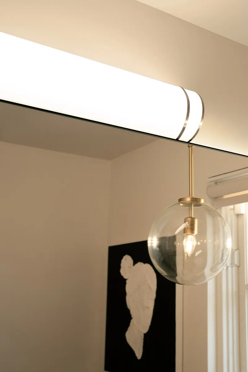 Euri Lighting EIN-VL19FR-2000e Residential LED CA Compliant 28-Watt 2ft. Vanity Light 5 Color Selectable Dimmable, Brushed Nickel Double Rings Frosted White Lens