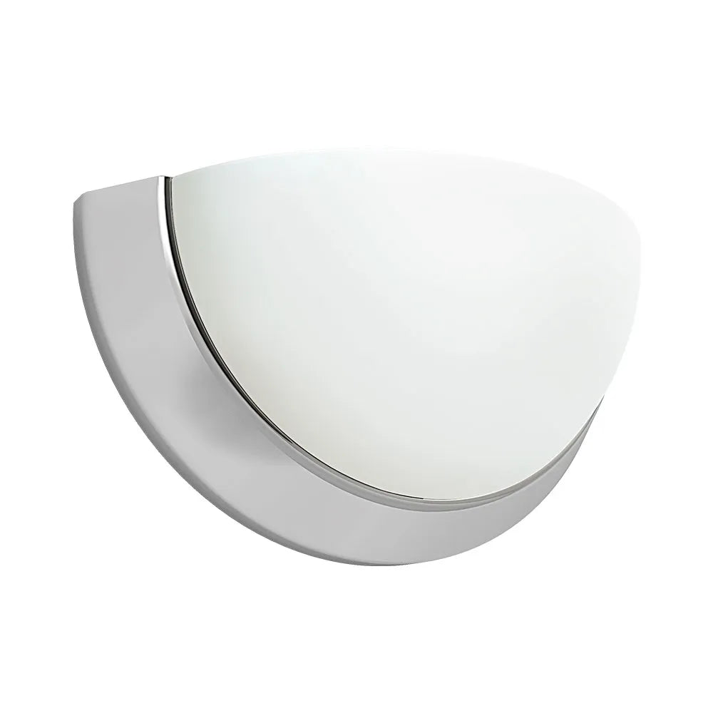 Euri Lighting EIN-WL50BN-1020cec Residential LED CA Compliant 9-Watt Indoor Wall Sconce Dimmable with (1) 2700K A19 Lamp, White Housing Acid-Etched Glass