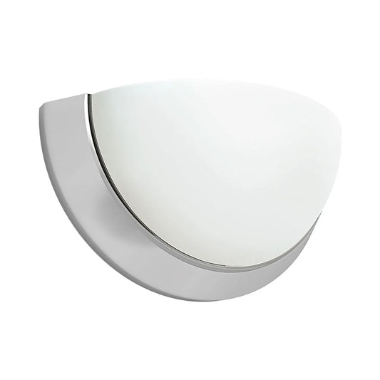 Euri Lighting EIN-WL50BN-1020cec Residential LED CA Compliant 9-Watt Indoor Wall Sconce Dimmable with (1) 2700K A19 Lamp, White Housing Acid-Etched Glass