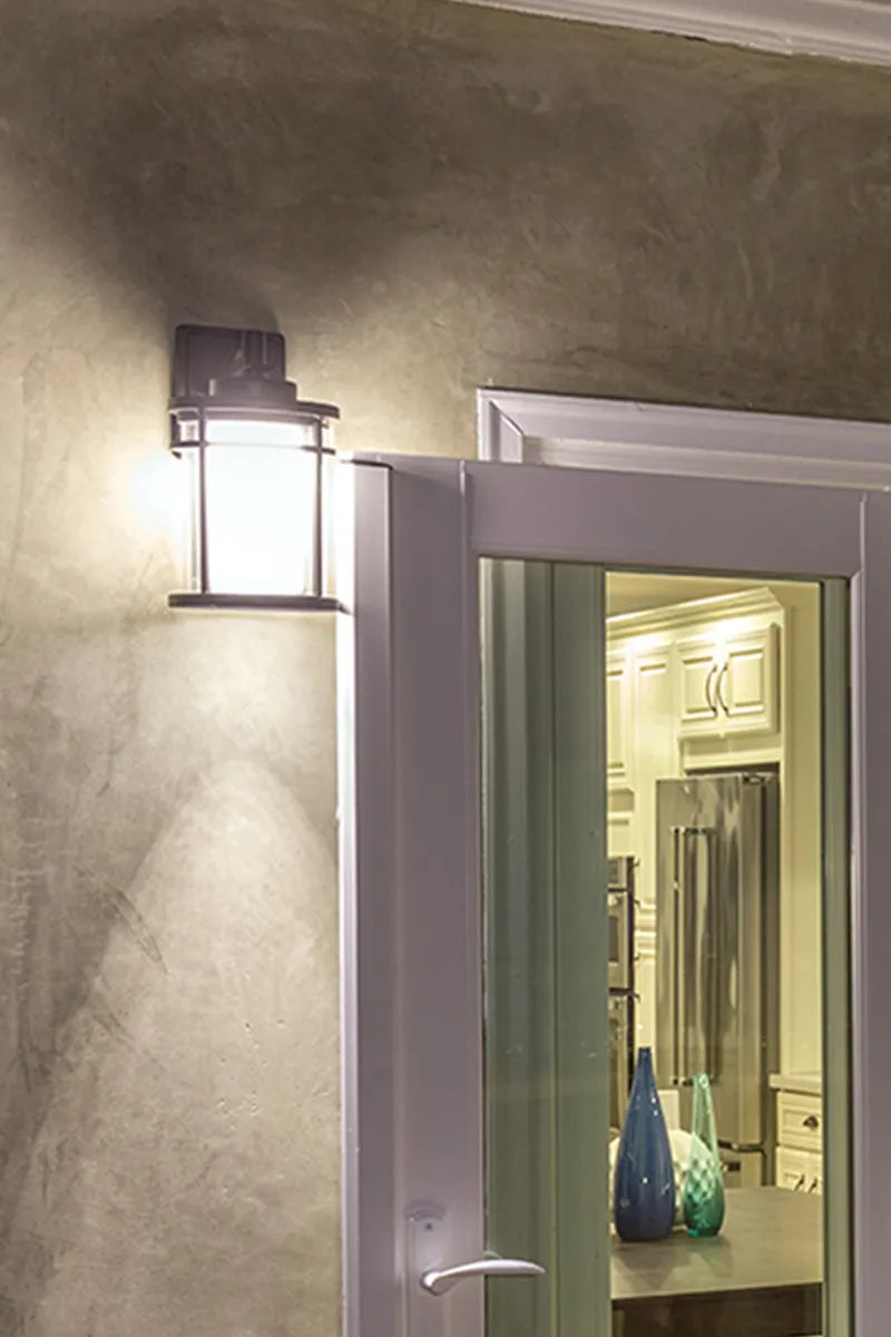 Euri Lighting EOL-WL17BRZ-1030e Residential LED 12.5-Watt Outdoor Wall Lantern Wet Rated Non-Dimmable in 3000K
