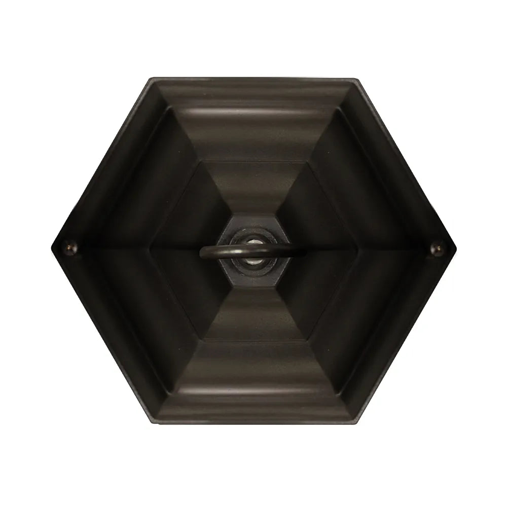 Euri Lighting EHL-130W-MD Decorative Fixture LED Flickering Flame Hanging Lantern with Dual Security Light and Flame Mode Wet Rated Wall Switch Operated, Bronze Finish with Water Glass