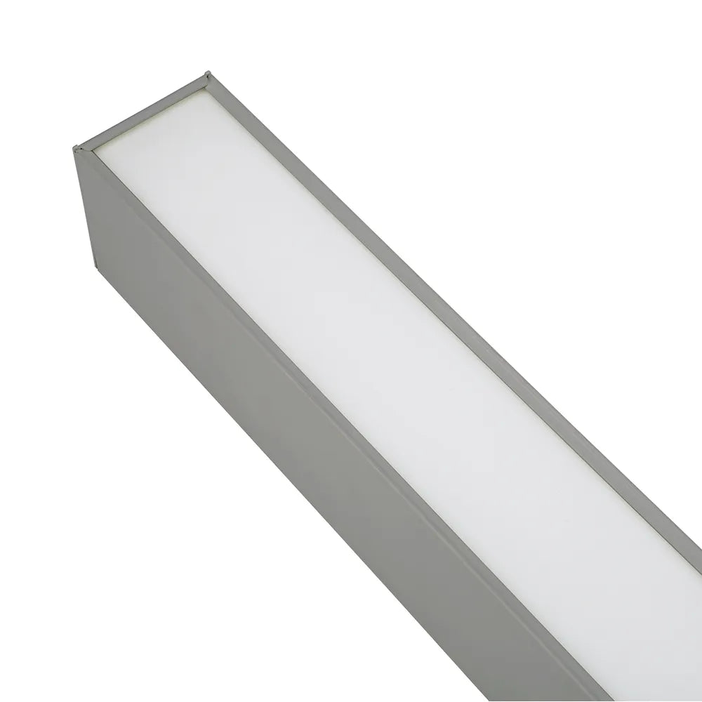 Euri Lighting EUD4-50W103sw-S Commercial LED 50-Watt 4 ft. Architectural Linear Up and Down Light Dual 3 Color Selectable Dimmable Linkable - Silver