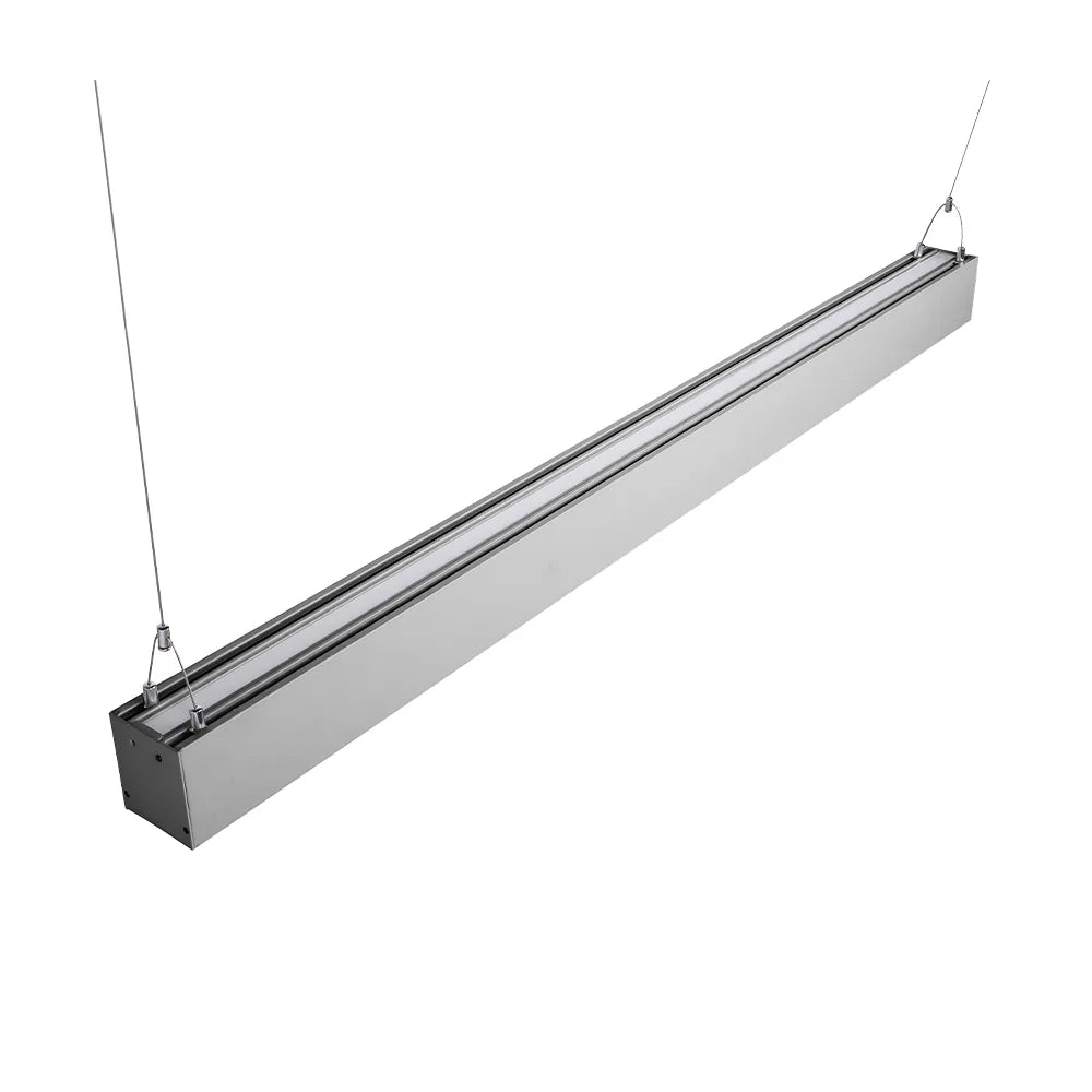 Euri Lighting EUD4-50W103sw-S Commercial LED 50-Watt 4 ft. Architectural Linear Up and Down Light Dual 3 Color Selectable Dimmable Linkable - Silver