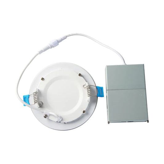 Euri Lighting DLC4S-10W205se Commercial LED CA Compliant 60-Watt Equivalent 4” Slim Recessed Downlight with Junction Box 5 Color Selectable Dimmable