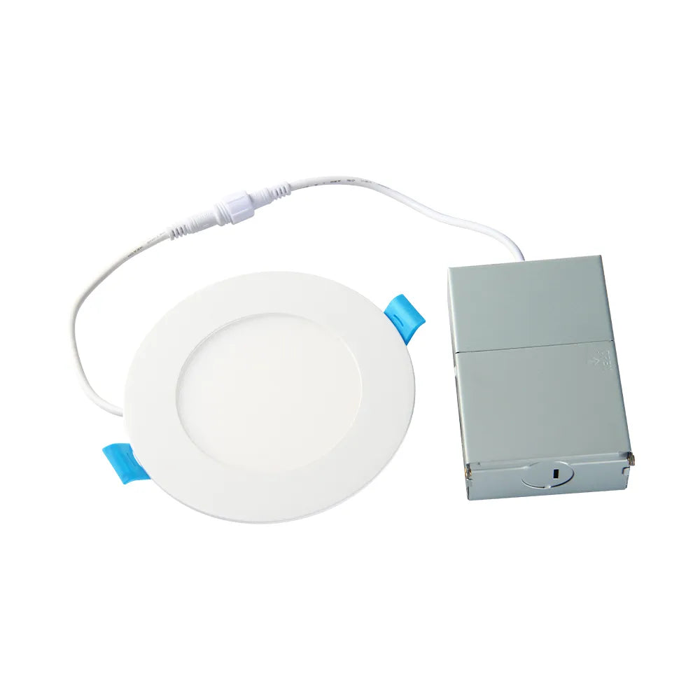 Euri Lighting DLC4S-10W205se Commercial LED CA Compliant 60-Watt Equivalent 4” Slim Recessed Downlight with Junction Box 5 Color Selectable Dimmable