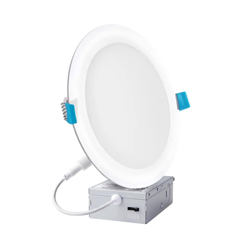 Euri Lighting DLC6S-12W205se Commercial LED CA Compliant 100-Watt Equivalent 6” Slim Recessed Downlight with Junction Box 5 Color Selectable Dimmable