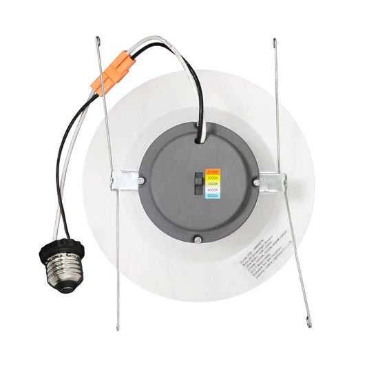 Euri Lighting DLC6-14W100swj Retrofit LED CA Compliant 70-Watt Equivalent 6” Recessed Downlight 5CCT Selectable E26 Adapter Included Dimmable