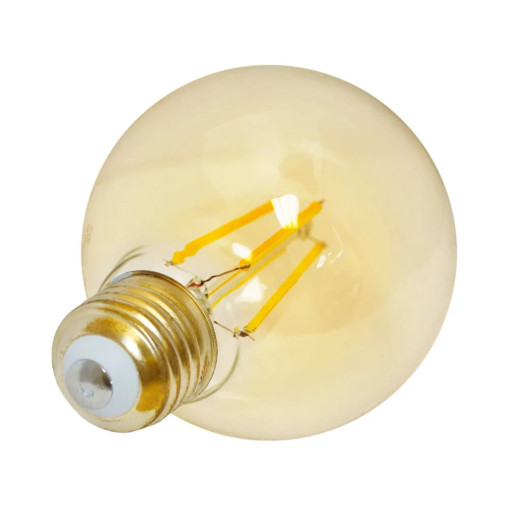 Euri Lighting VG25-3020ea Vintage LED 75-Watt Equivalent G25 Globe Filament Lamp E26 Base Amber Glass Dimmable