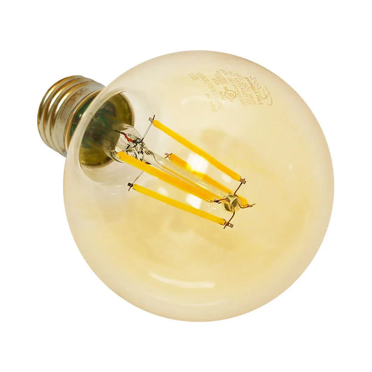 Euri Lighting VG25-3020ea Vintage LED 75-Watt Equivalent G25 Globe Filament Lamp E26 Base Amber Glass Dimmable