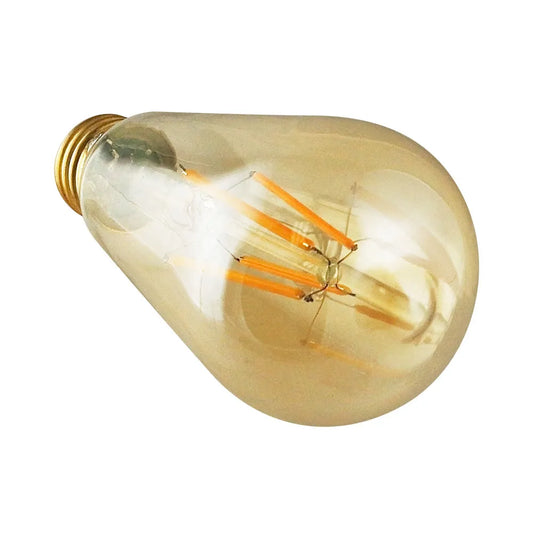 Euri Lighting VST19-3020ea Vintage LED 60-Watt Equivalent ST19 Edison Filament Lamp E26 Base Amber Glass Dimmable