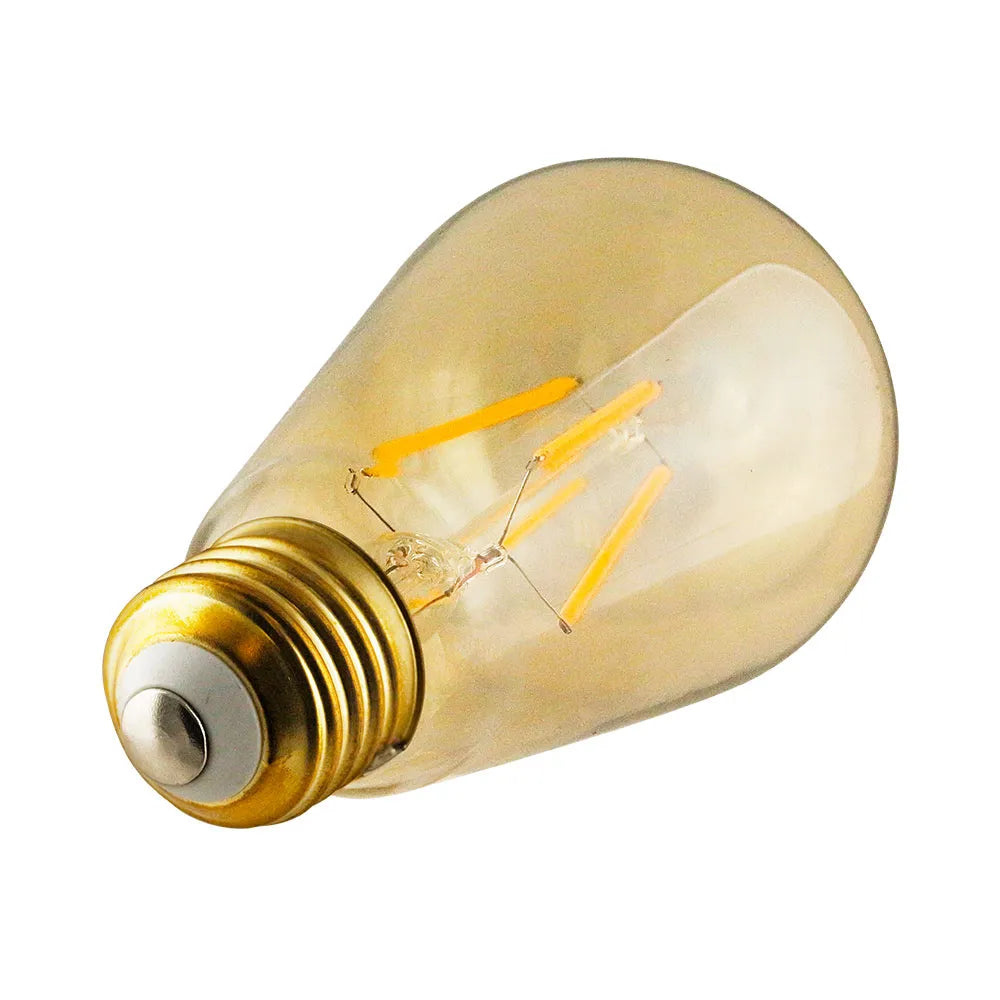 Euri Lighting VST19-3020ea Vintage LED 60-Watt Equivalent ST19 Edison Filament Lamp E26 Base Amber Glass Dimmable