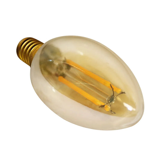 Euri Lighting VB10-3020ea-4 Vintage LED 40-Watt Equivalent B10 Filament Lamp E12 Candelabra Amber Glass Dimmable