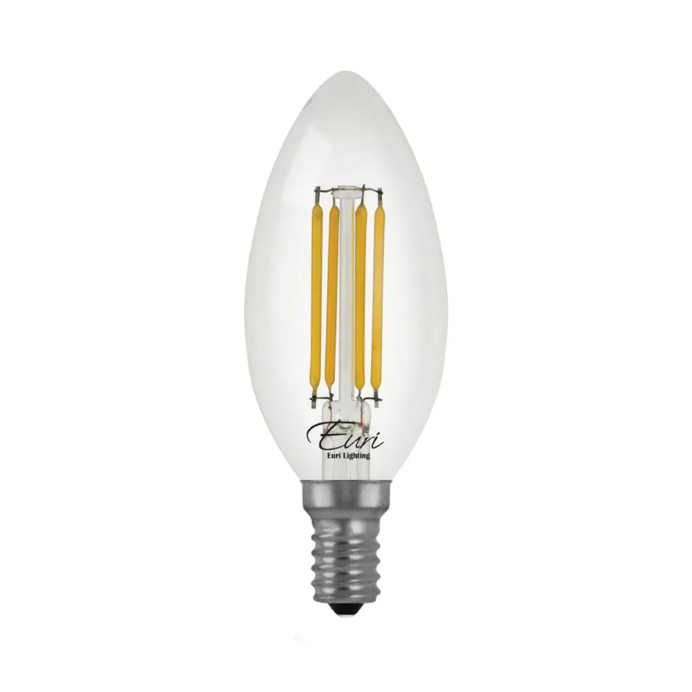 Euri Lighting VB10-3020e-4 Vintage LED 60-Watt Equivalent B10 Filament Lamp E12 Candelabra Dimmable