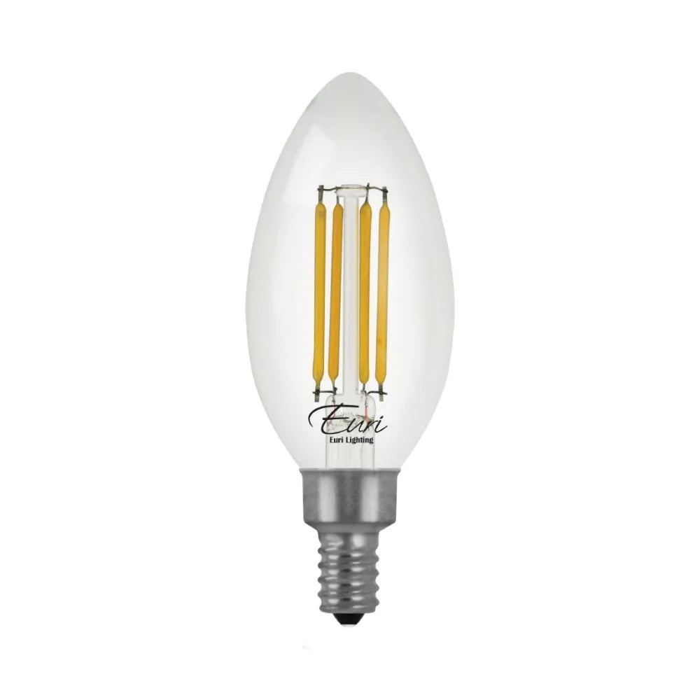 Euri Lighting VB10-3020cec-4 Vintage LED CA Compliant 60-Watt Equivalent B10 Filament Lamp E12 Candelabra Dimmable