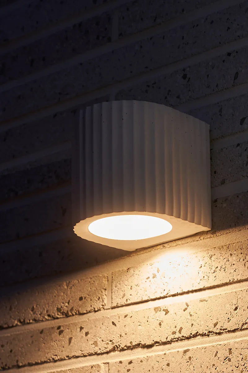 Euri Lighting EOL-WL62CW-1100 Artisan Concrete Collection Corinthian Wall Sconce Fixture Cream White