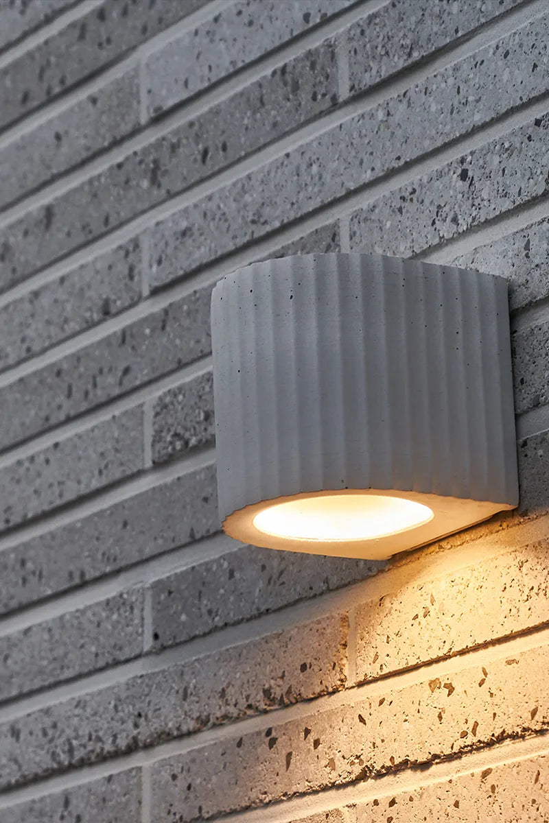 Euri Lighting EOL-WL62CW-1100 Artisan Concrete Collection Corinthian Wall Sconce Fixture Cream White